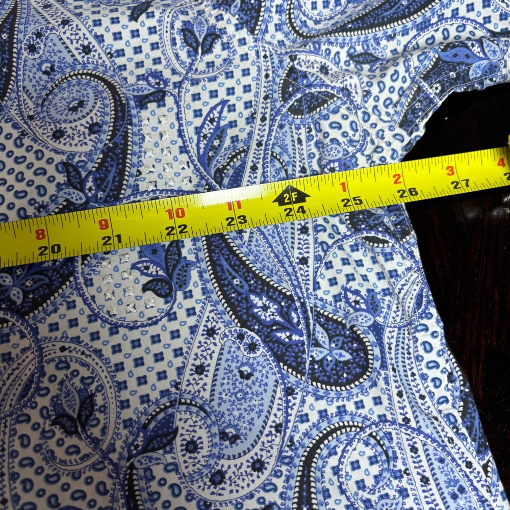 Robert Graham 2XL Blue Paisley Short‎ Sleeve Button Down Classic Fit Maximalist - Picture 5 of 8